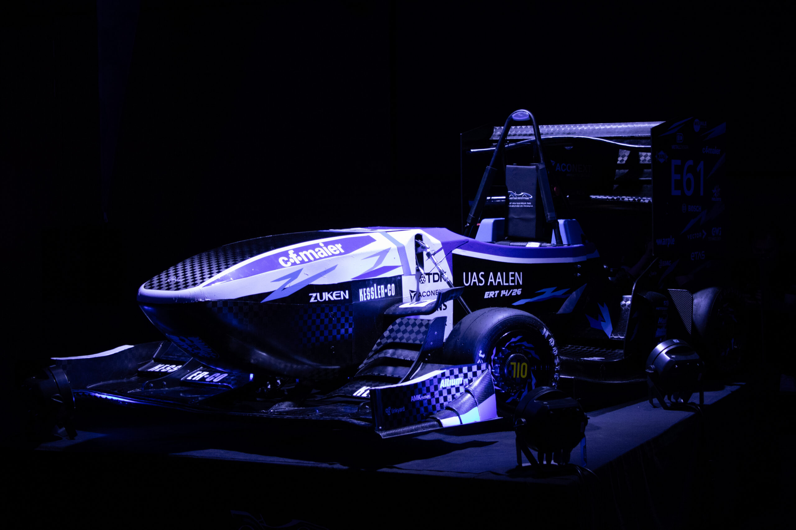 Formula Student electric vehicle developed by E-Motion Rennteam Aalen from Aalen University